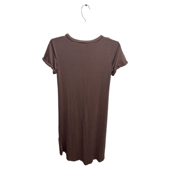 Brown Short Sleeve Tie Front T-Shirt - Picture 5 of 6